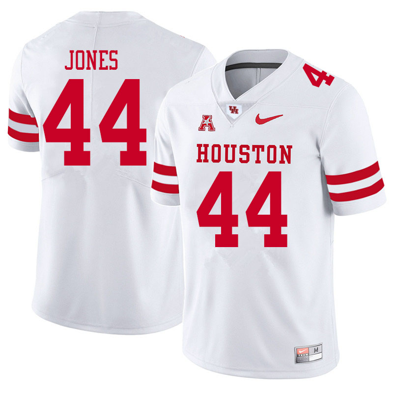 Men #44 D'Anthony Jones Houston Cougars College Football Jerseys Sale-White